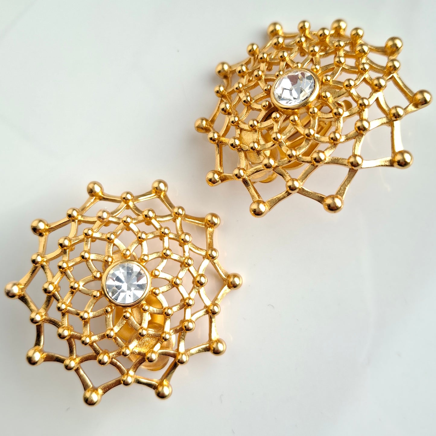 Yves Saint Laurent Gold Lattice Clip-on Earrings