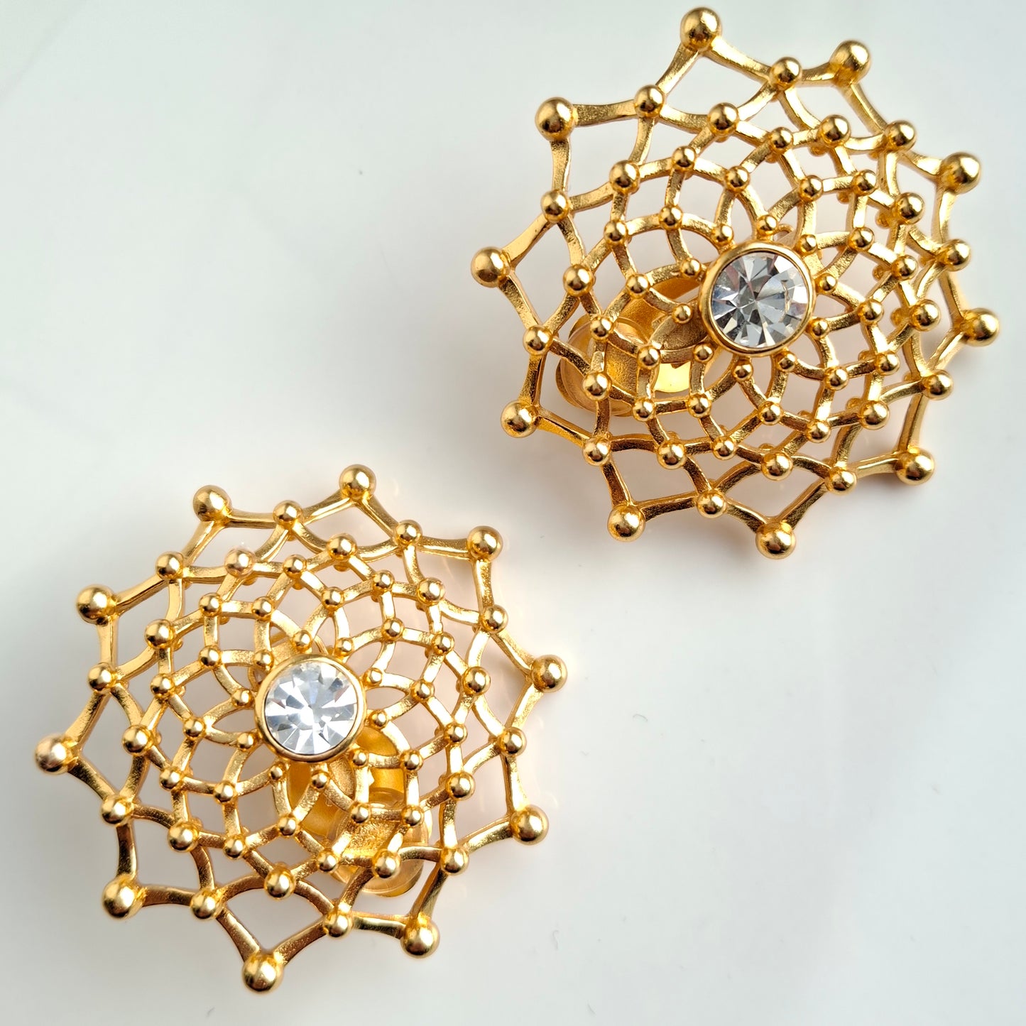 Yves Saint Laurent Gold Lattice Clip-on Earrings