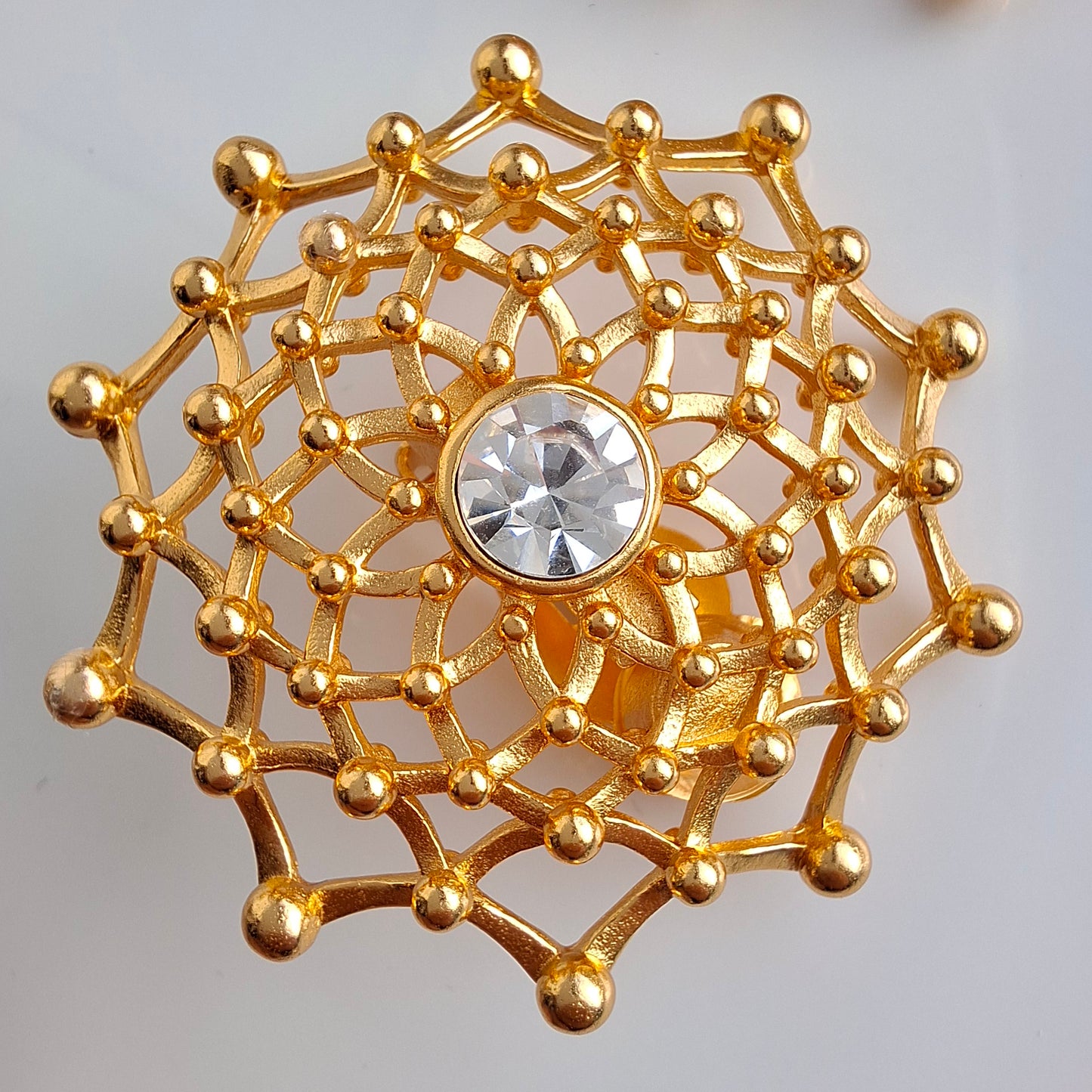 Yves Saint Laurent Gold Lattice Clip-on Earrings