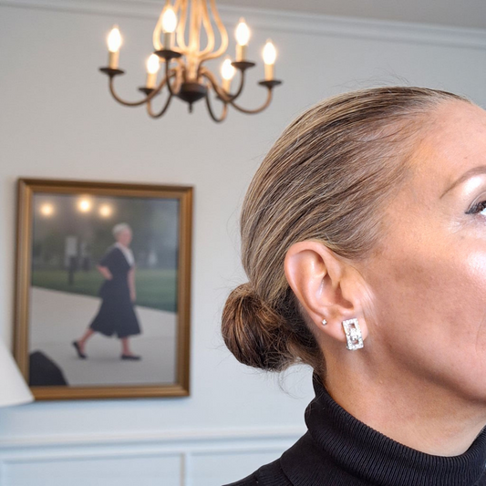 Vintage Christian Dior Diamonte Clip-on Earrings