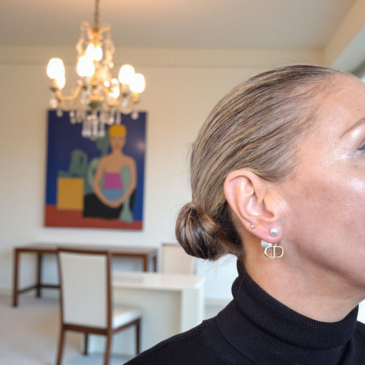 Dior Tribales CD Logo Earrings