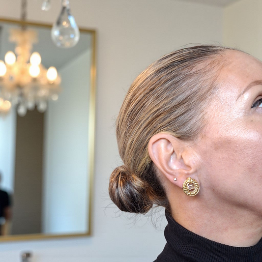 Vintage Christian Dior CD Logo Earrings