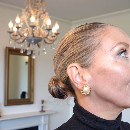 Vintage Christian Dior Faux Pearl Earrings