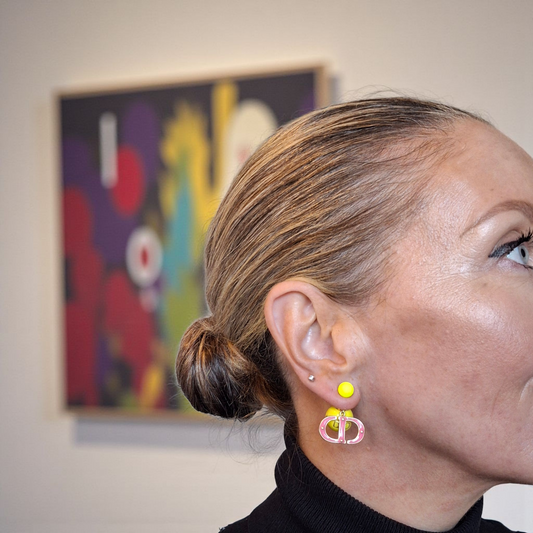 Christian Dior Tribales CD Logo Earrings