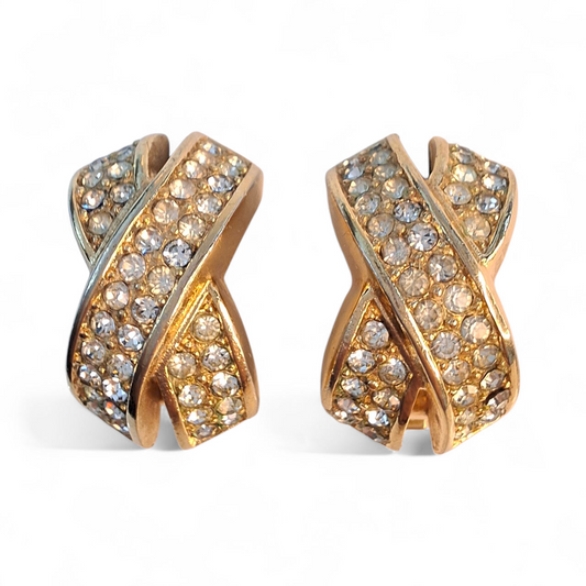 Classic Vintage Christian Dior Diamonte Earrings