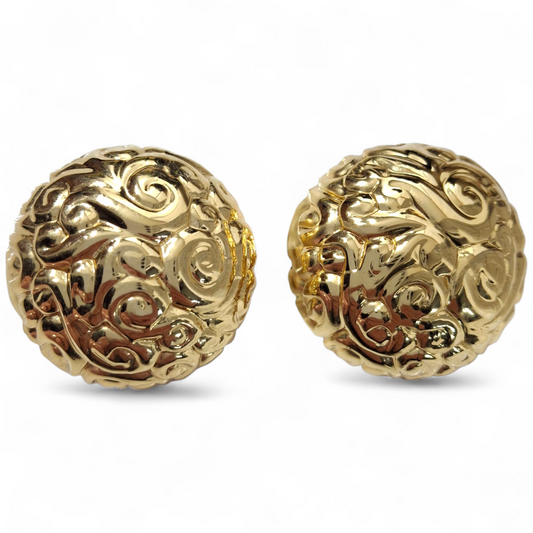 XL Yves Saint Laurent Gold Plated Earrings