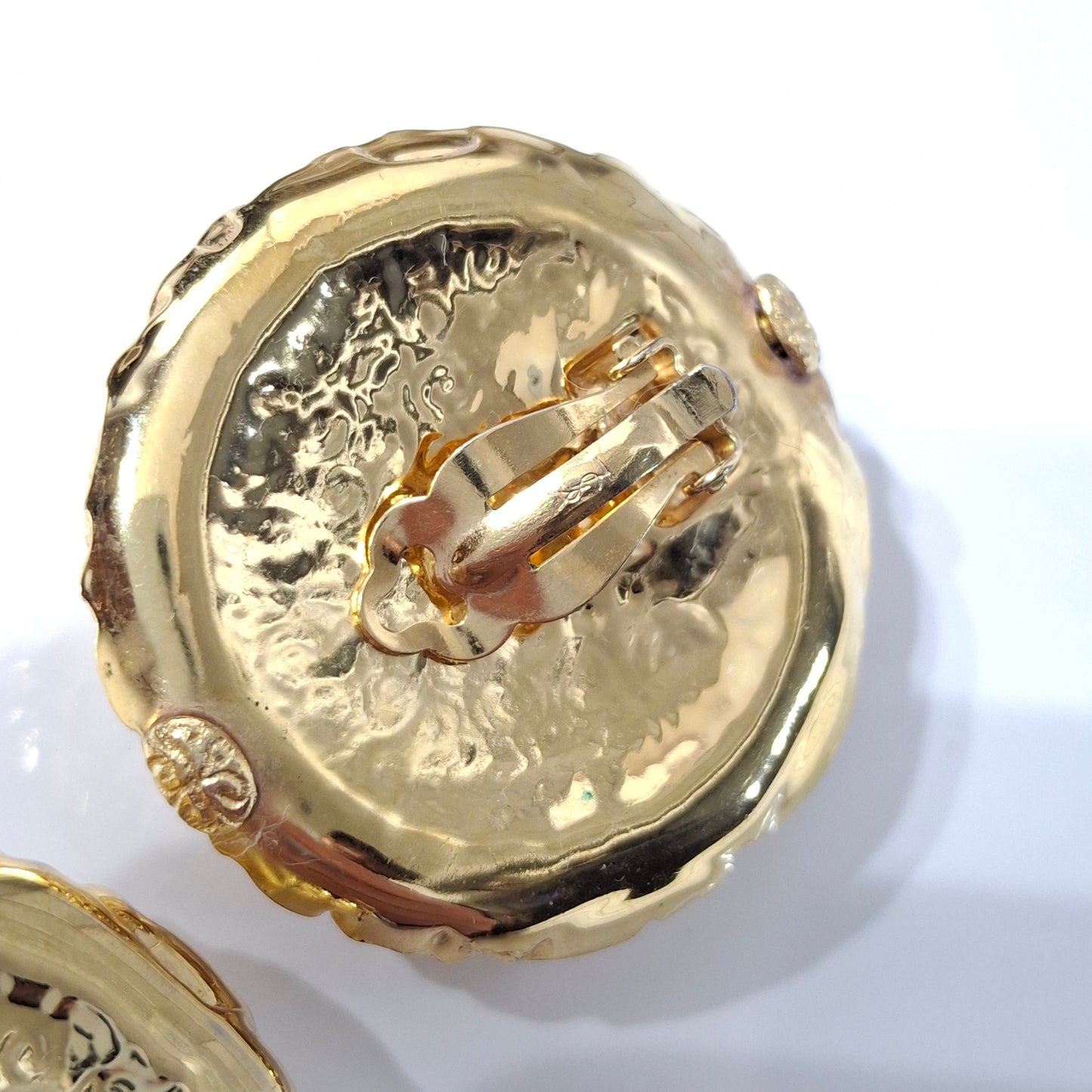 XL Yves Saint Laurent Gold Plated Earrings