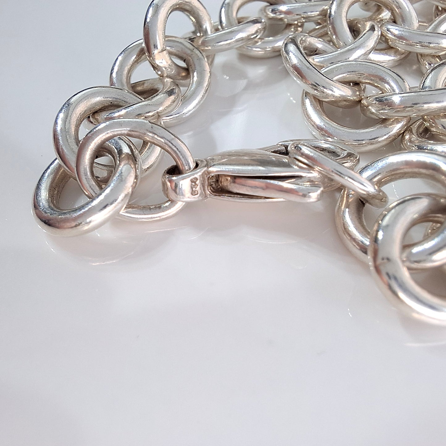 Tiffany & Co Hallmarked 925 Sterling Silver Heart Charm Necklace