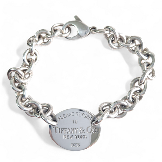 Vintage Tiffany & Co. Return to Tiffany Oval Tag Bracelet in 925 Sterling Silver