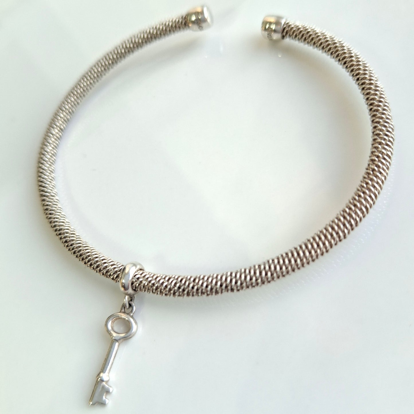 Vintage Tiffany & Co Hallmarked Sterling Silver Key Charm Bracelet