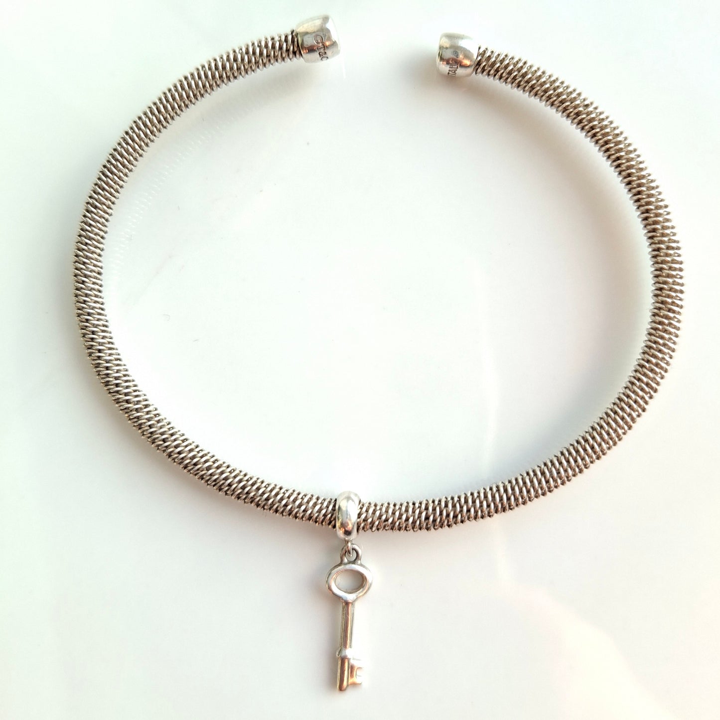 Vintage Tiffany & Co Hallmarked Sterling Silver Key Charm Bracelet