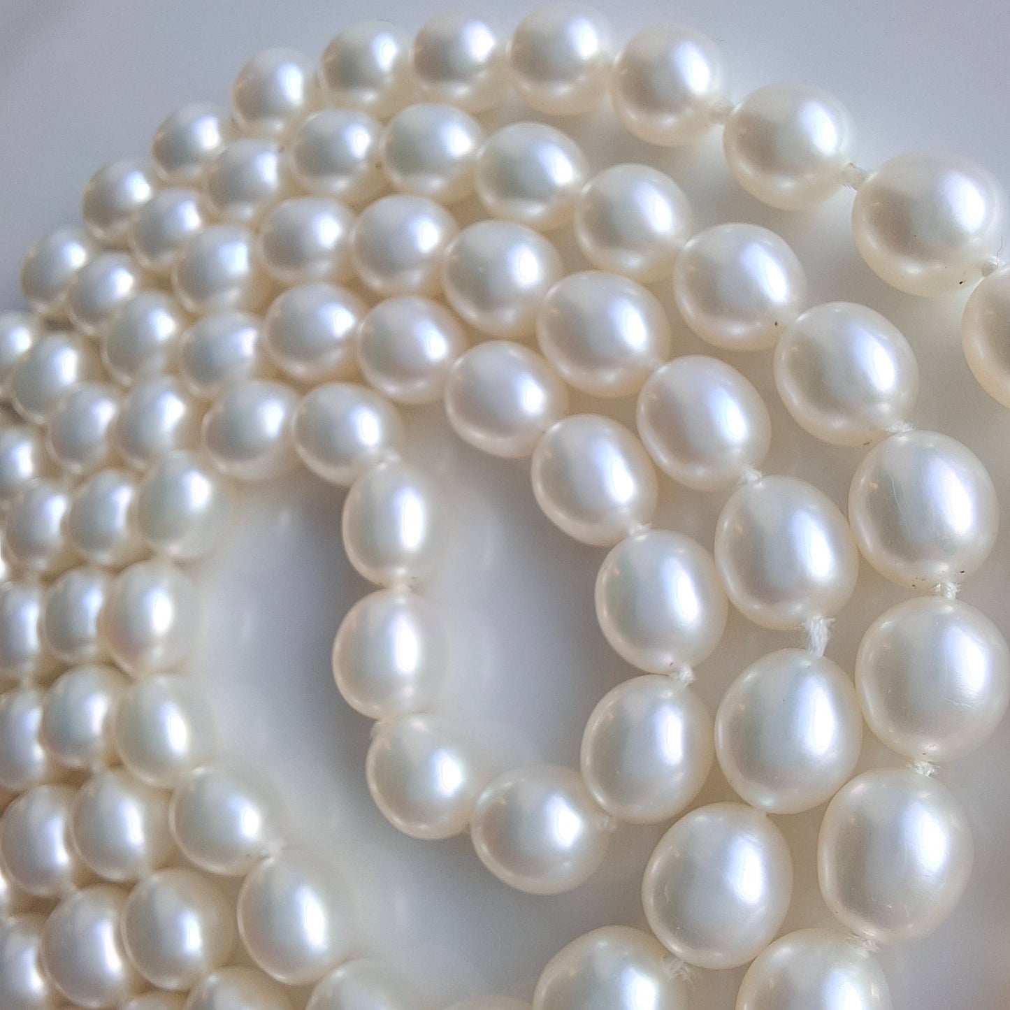 Elsa Peretti Tiffany & Co Open Heart Silver Toggle Freshwater Pearl Necklace