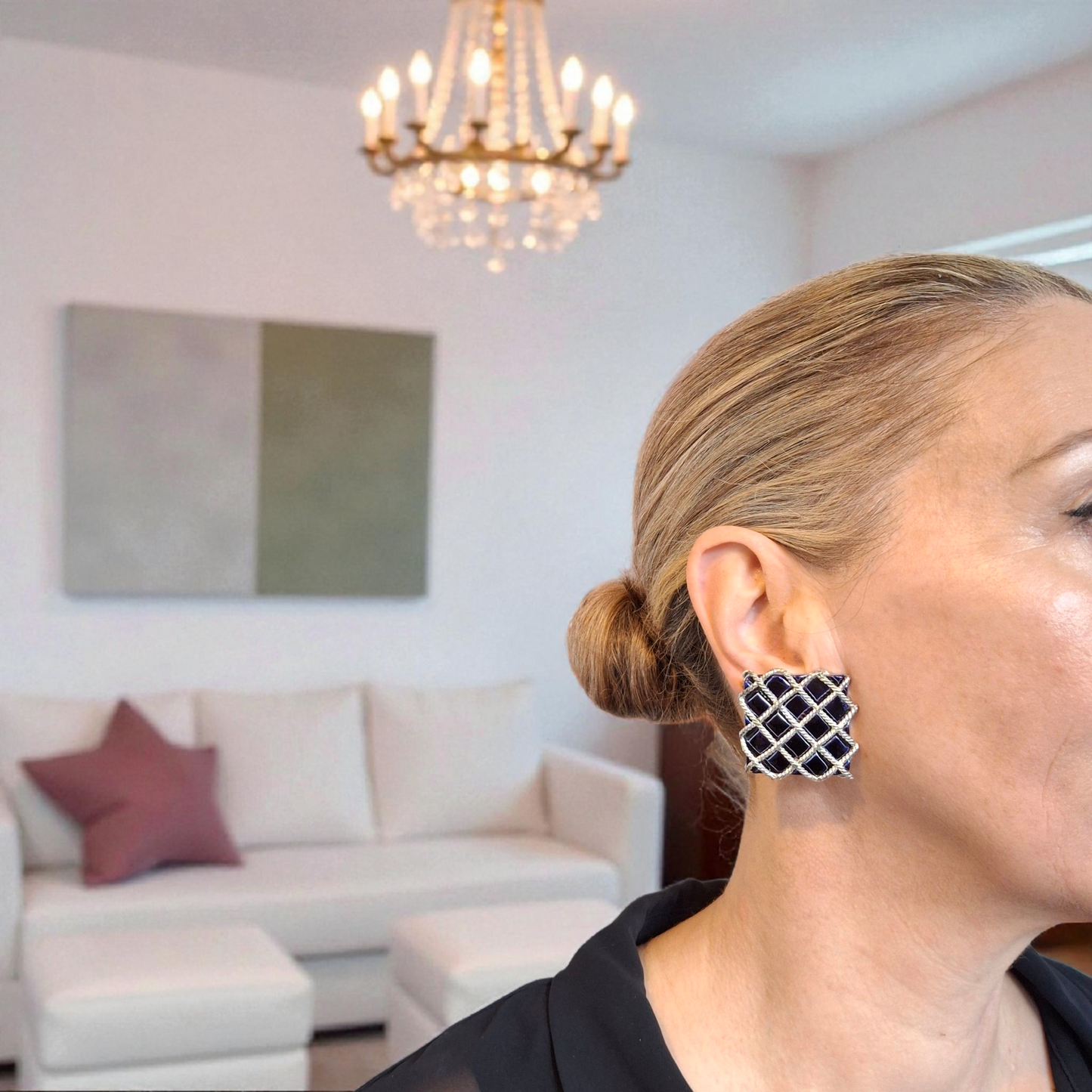 XL Yves Saint Laurent Vintage Clip-on Earrings