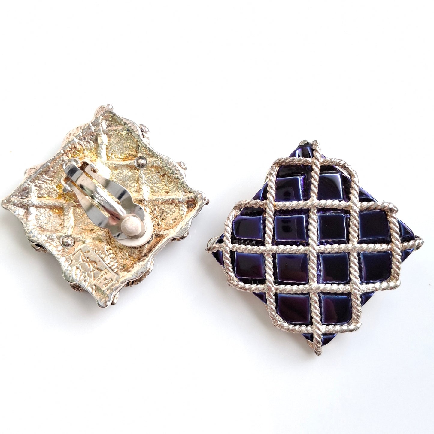 XL Yves Saint Laurent Vintage Clip-on Earrings