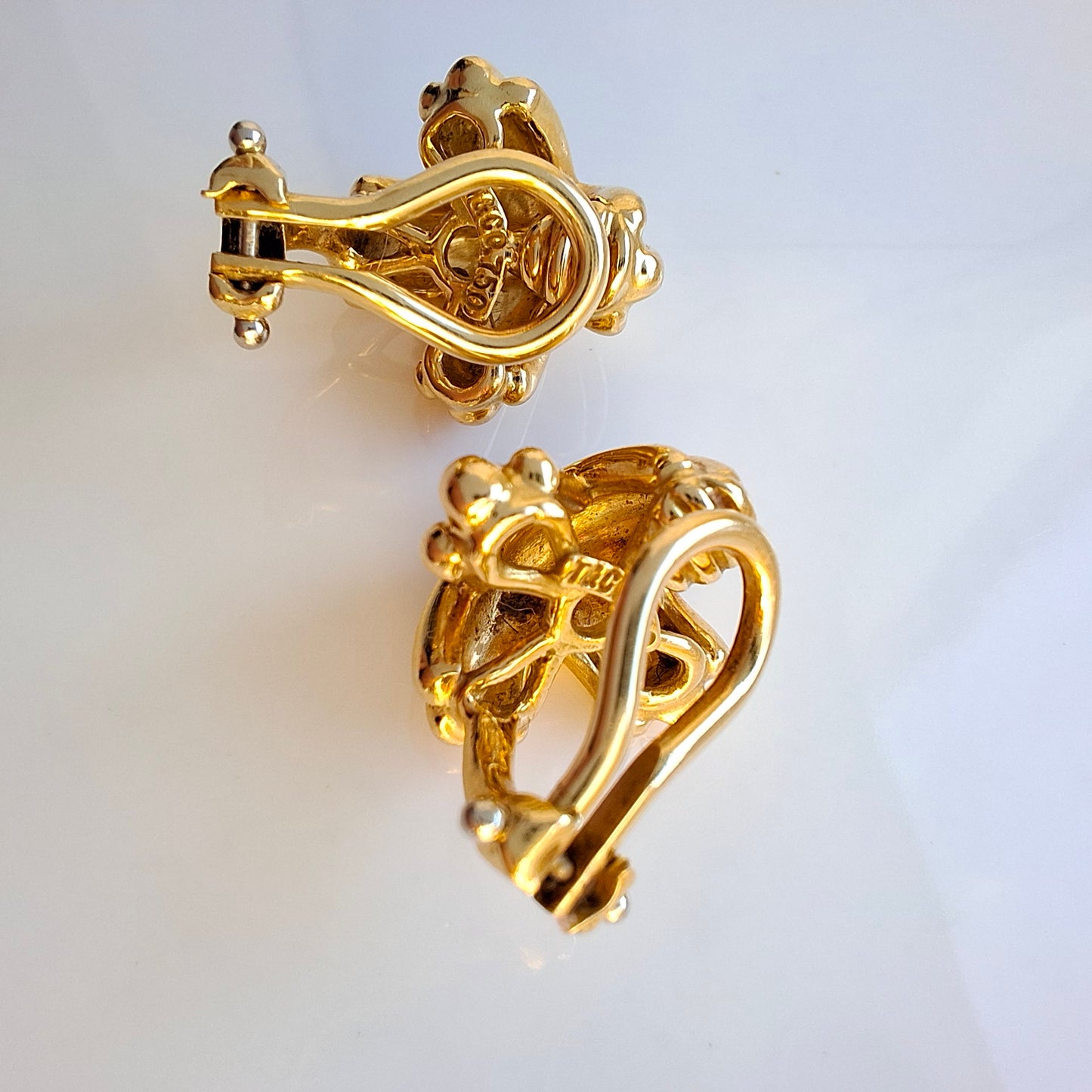 Vintage Tiffany & Co Signature X Clip-on Earrings in Solid 18k Gold