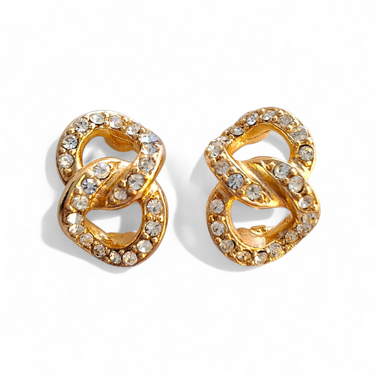Vintage Christian Dior Figure Eight Earrings