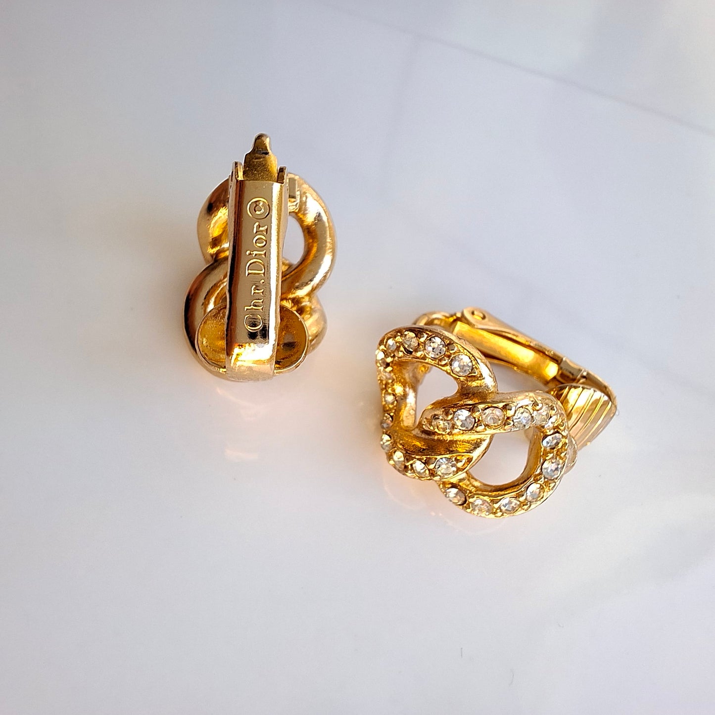 Vintage Christian Dior Figure Eight Earrings