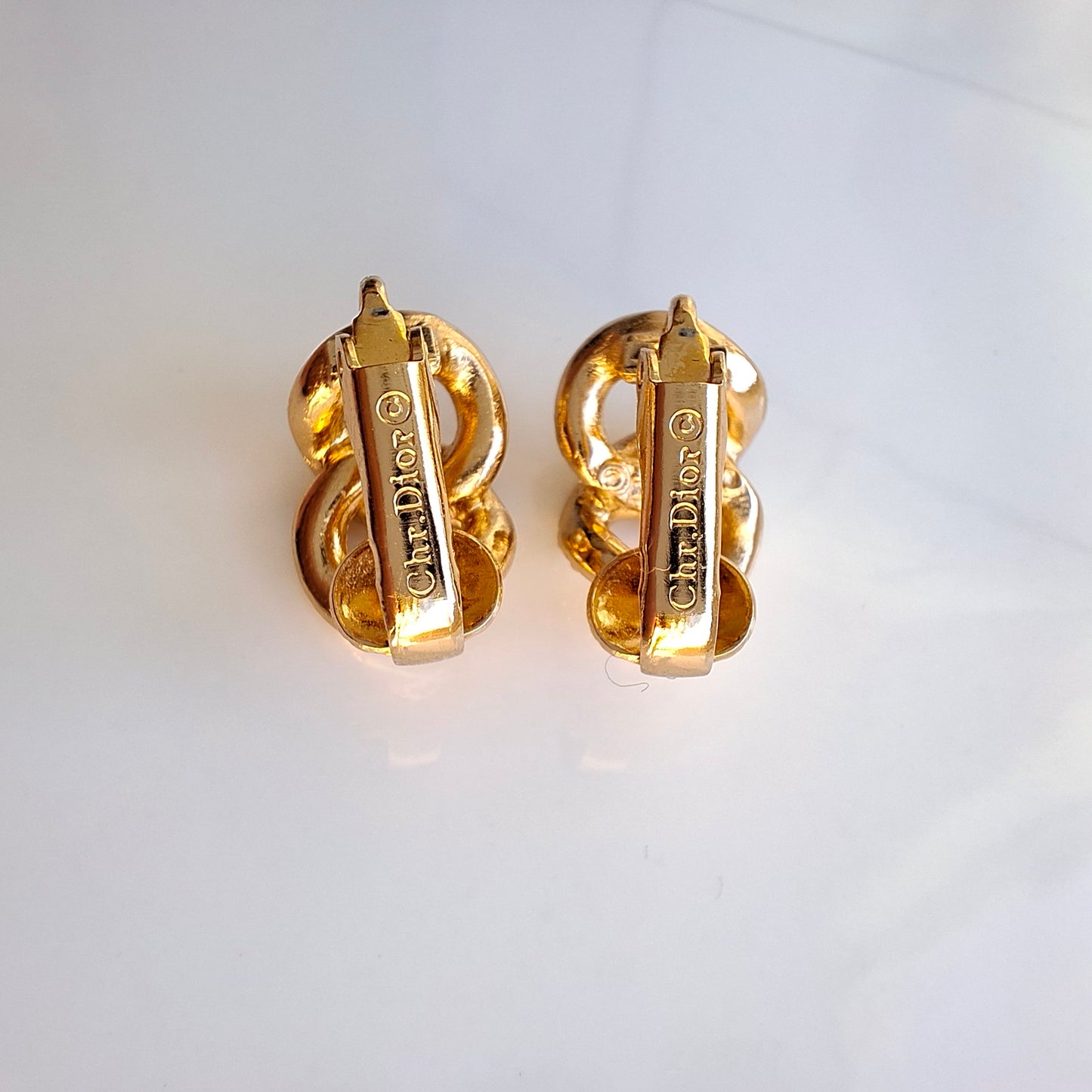 Vintage Christian Dior Figure Eight Earrings