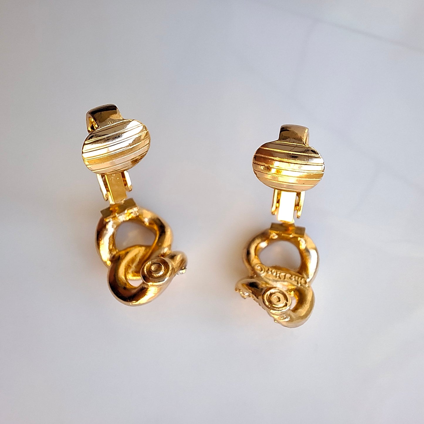 Vintage Christian Dior Figure Eight Earrings