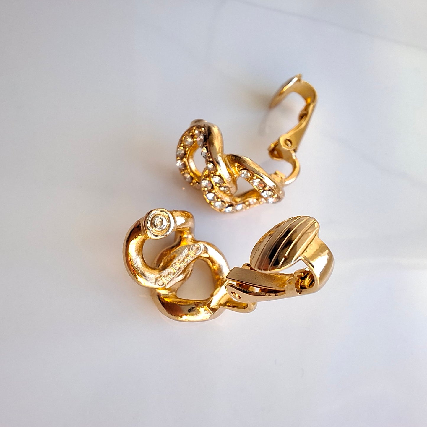 Vintage Christian Dior Figure Eight Earrings