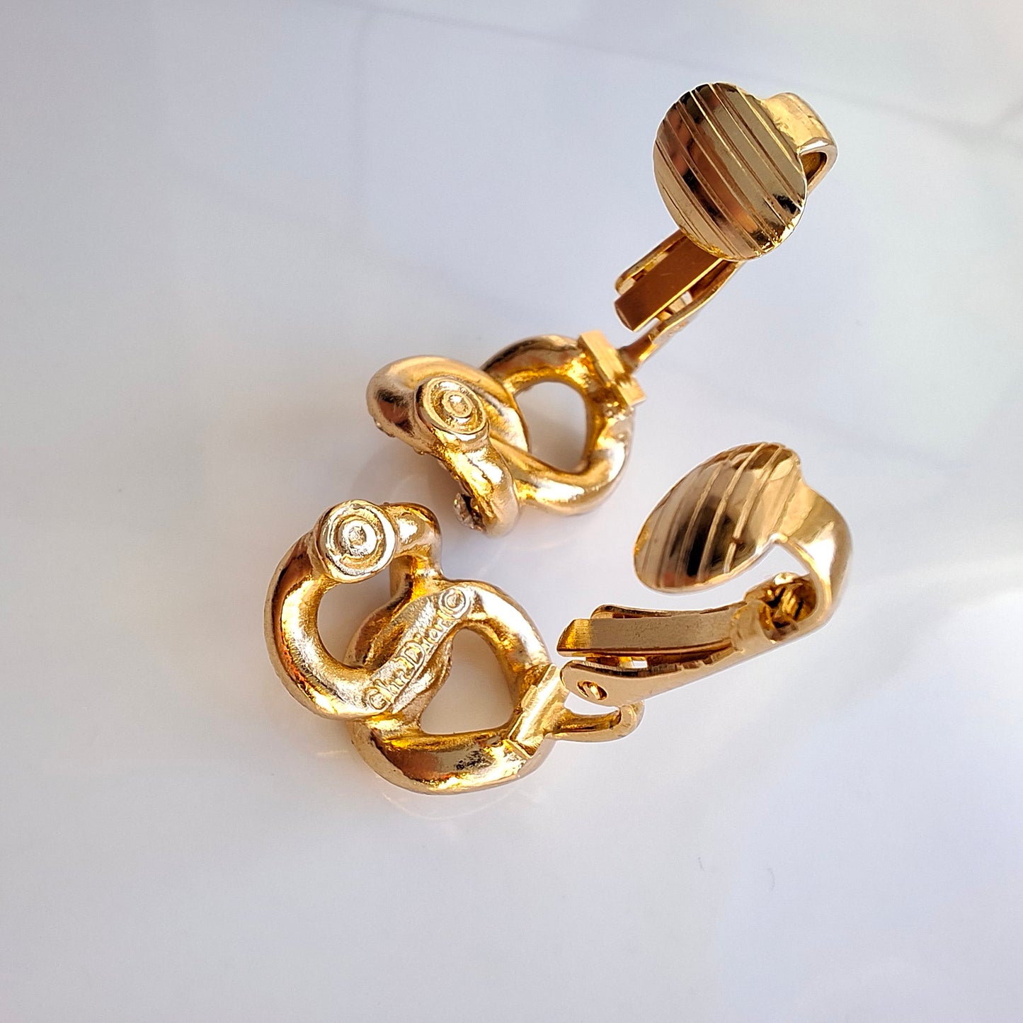Vintage Christian Dior Figure Eight Earrings