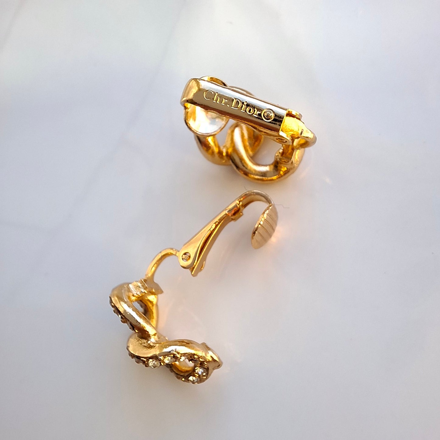 Vintage Christian Dior Figure Eight Earrings