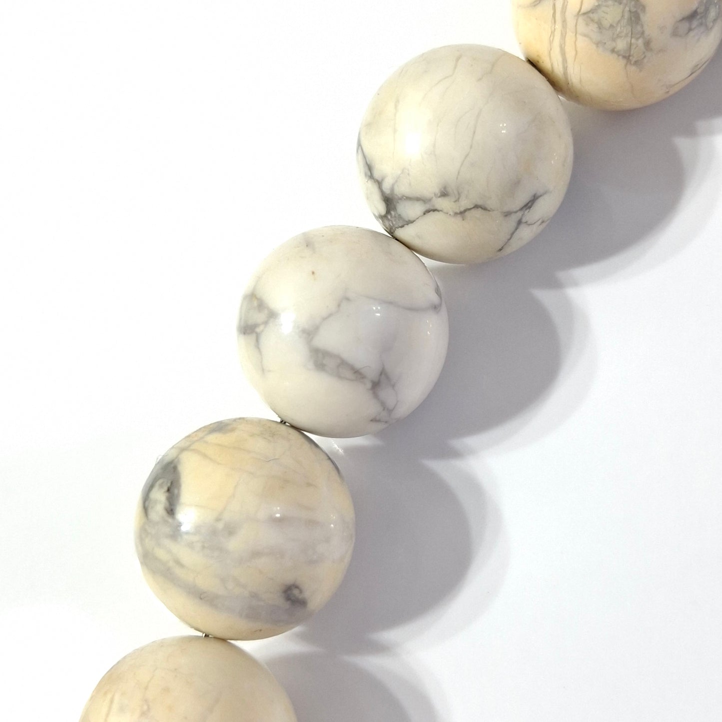 Vintage Tiffany & Co Howlite Necklace with Sterling Silver Toggle Clasp