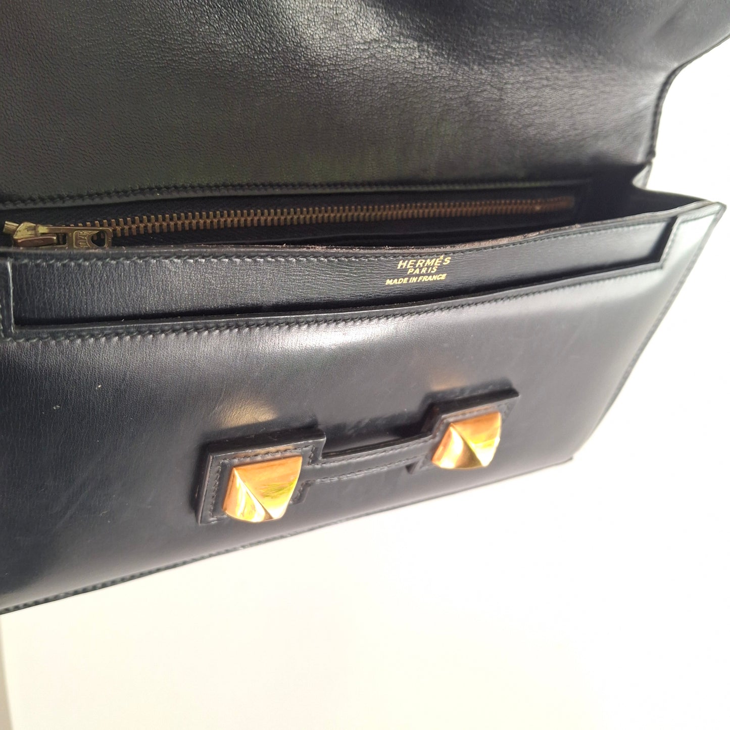 Vintage Hermes Medor Leather Clutch Bag