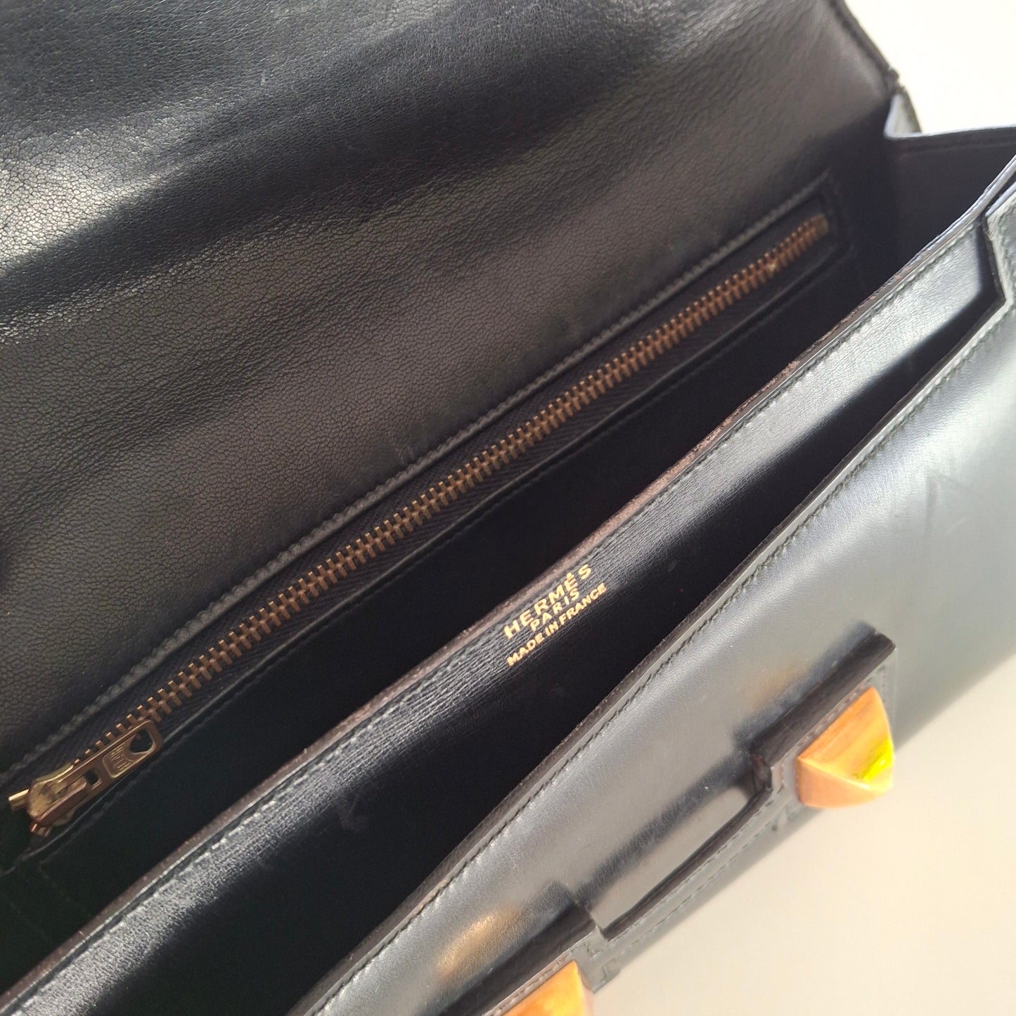 Vintage Hermes Medor Leather Clutch Bag