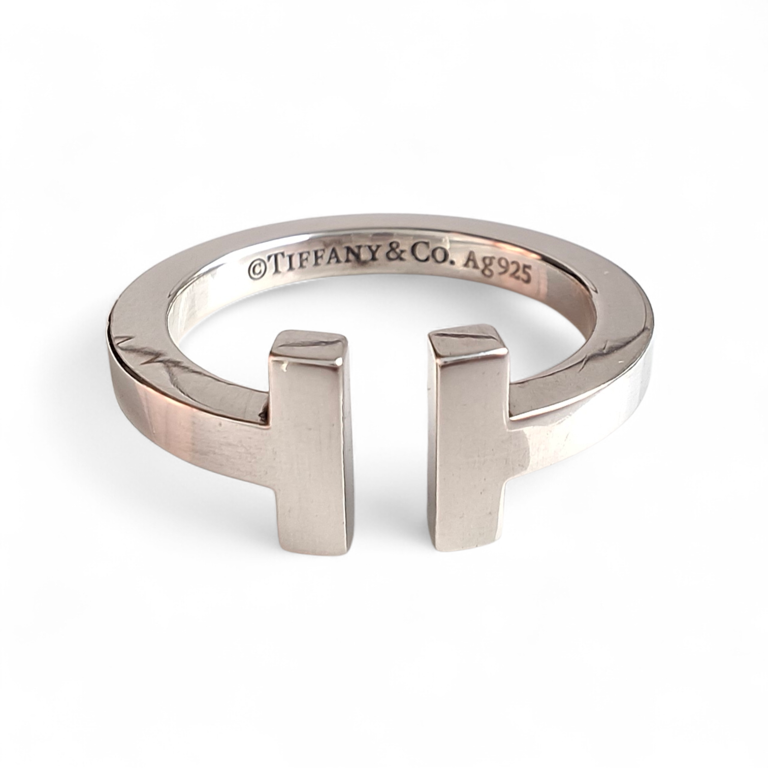 Tiffany & Co Tiffany T Square Ring in 925 Sterling Silver with