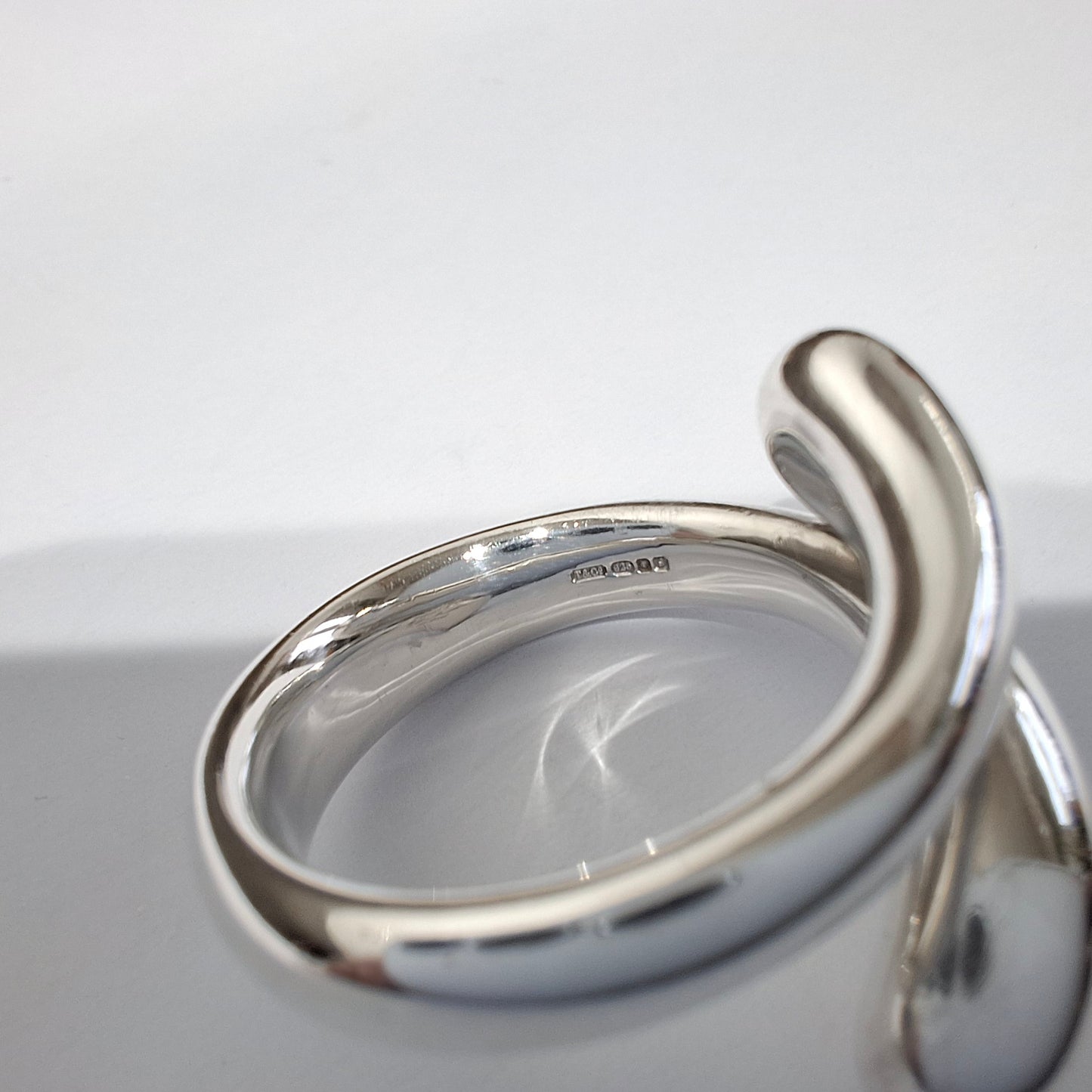 Signed Silver Teardrop Ring designed by Elsa Peretti for Tiffany & Co.
