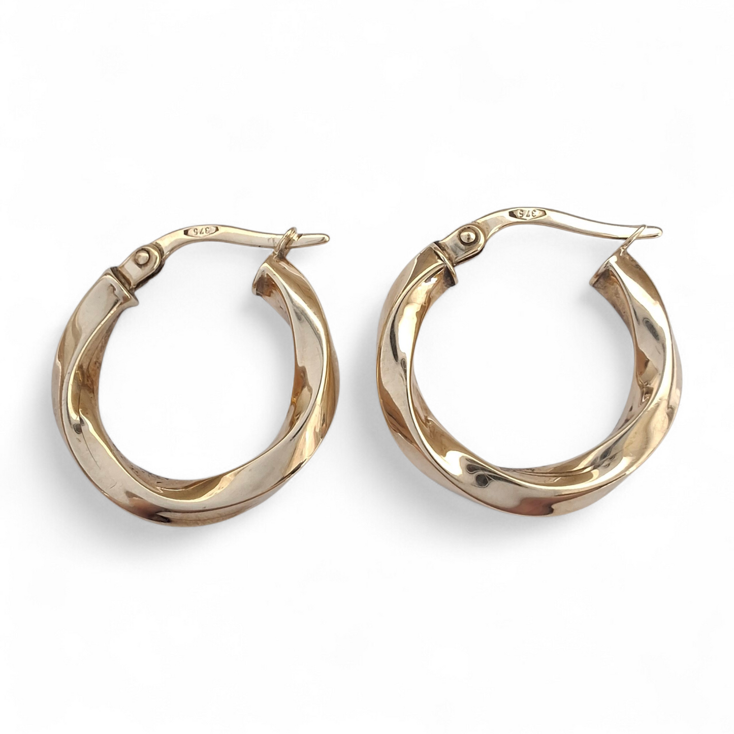 Vintage 9ct Gold Hoop Earrings
