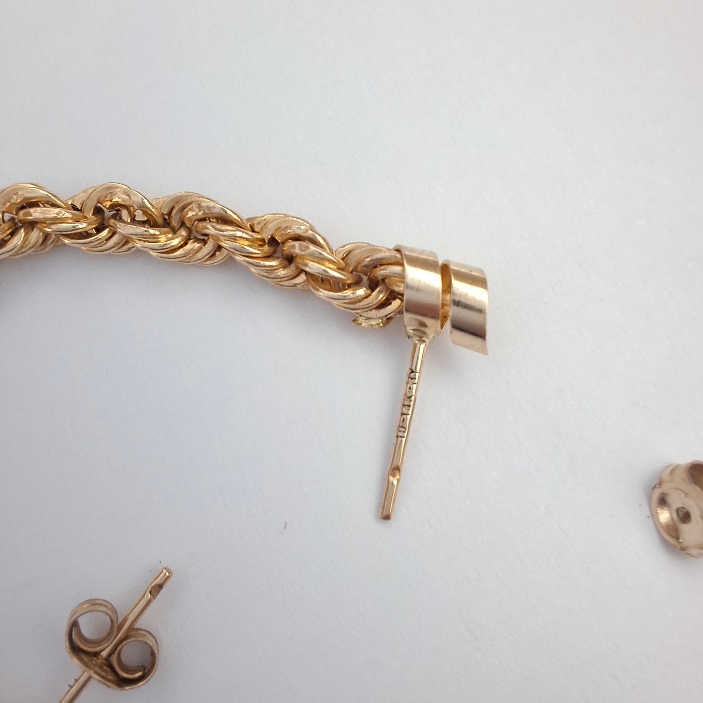 Vintage 1980s Gold Plated Dangle Drop Earrings