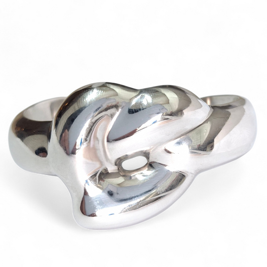 Vintage 1978 Elsa Peretti Love Knot Cuff Bracelet in 925 Sterling Silver