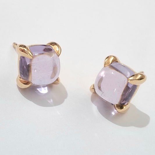 Amethyst Sugar Stack Earrings designed by Paloma Picasso for Tiffany & Co in 18k Gold