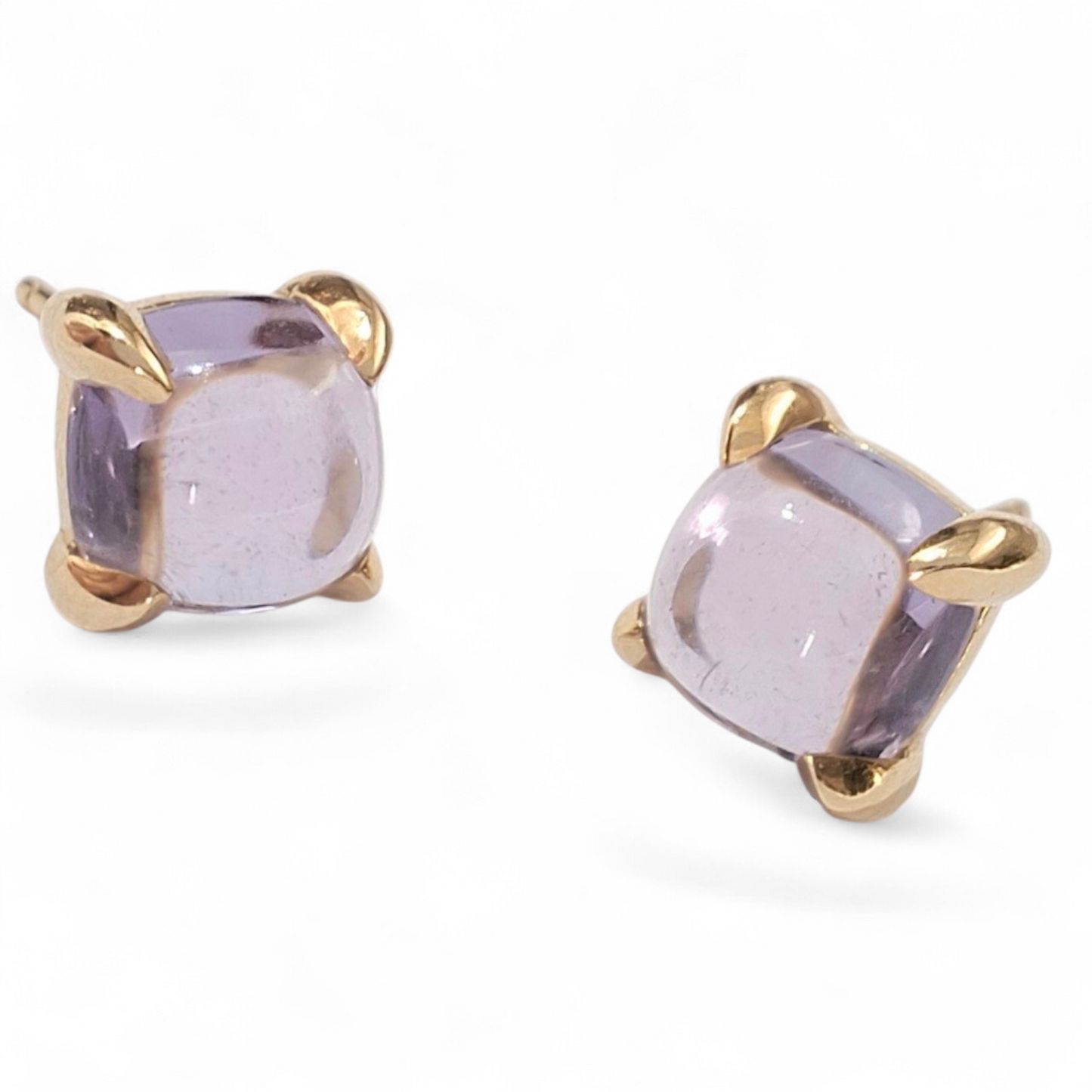 Amethyst Sugar Stack Earrings designed by Paloma Picasso for Tiffany & Co in 18k Gold