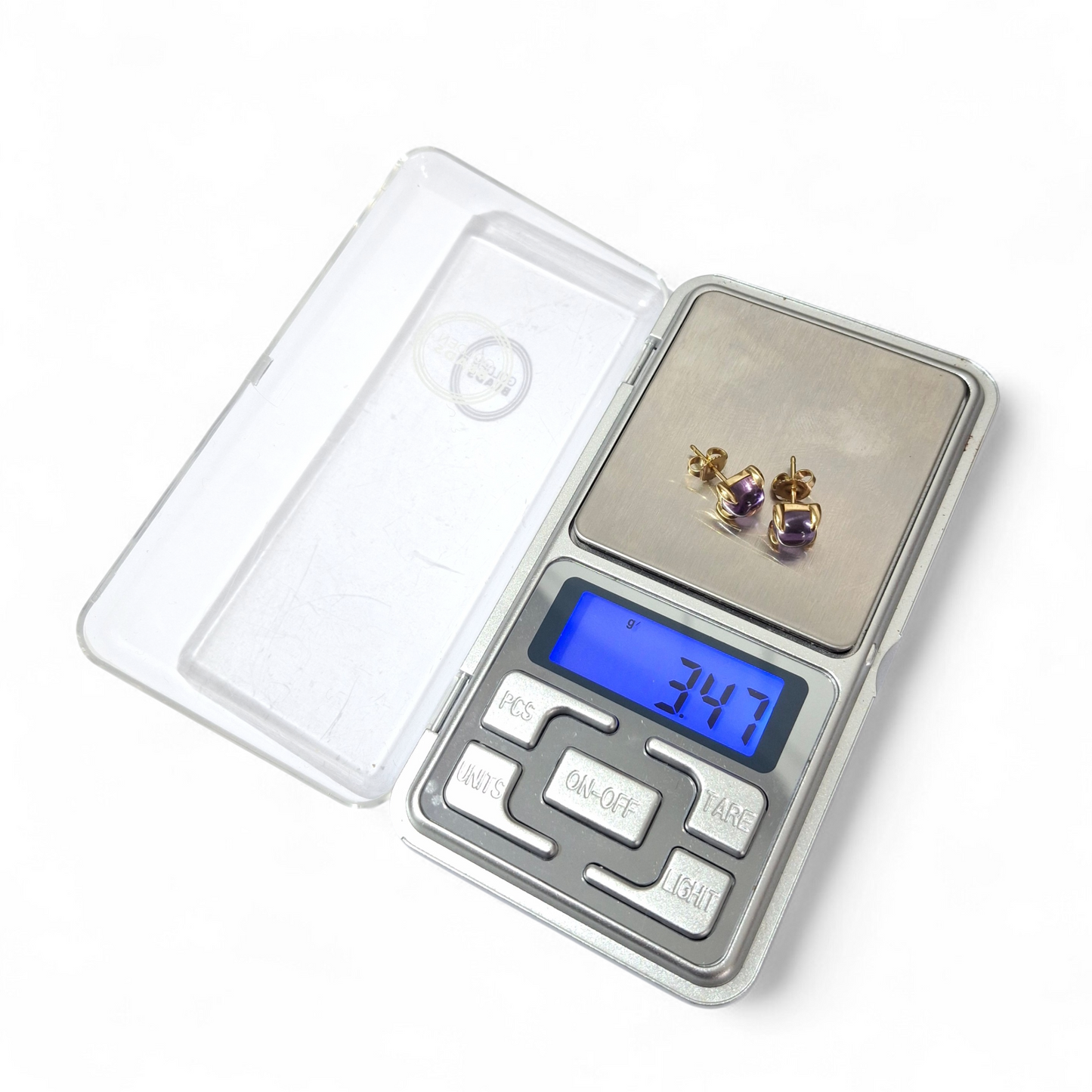 Amethyst Sugar Stack Earrings designed by Paloma Picasso for Tiffany & Co in 18k Gold