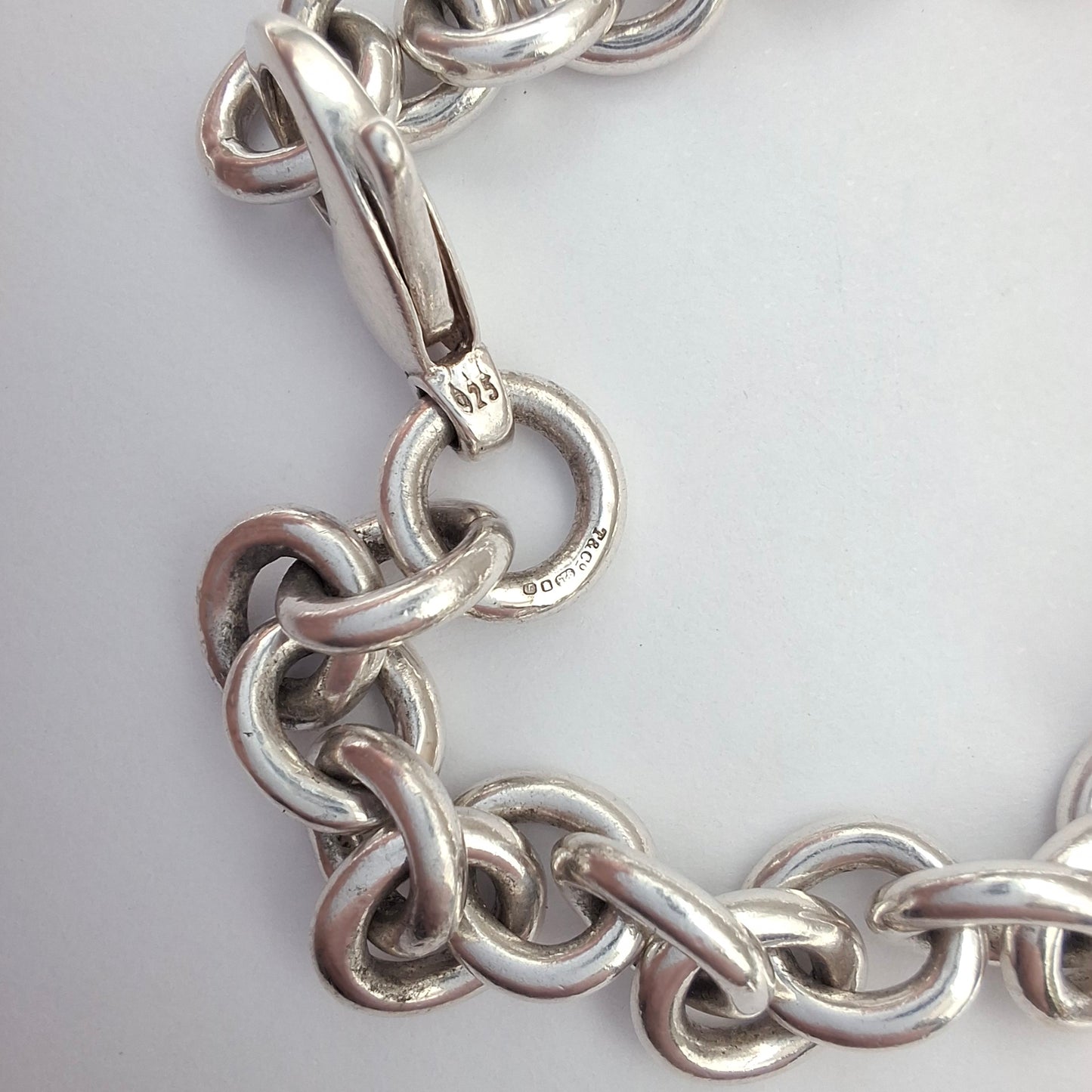 Vintage Tiffany & Co. Winged Cherub Angel Charm Bracelet in Hallmarked Sterling Silver