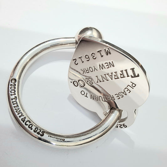 Vintage Return to Tiffany Sterling Silver Screwball Key Ring