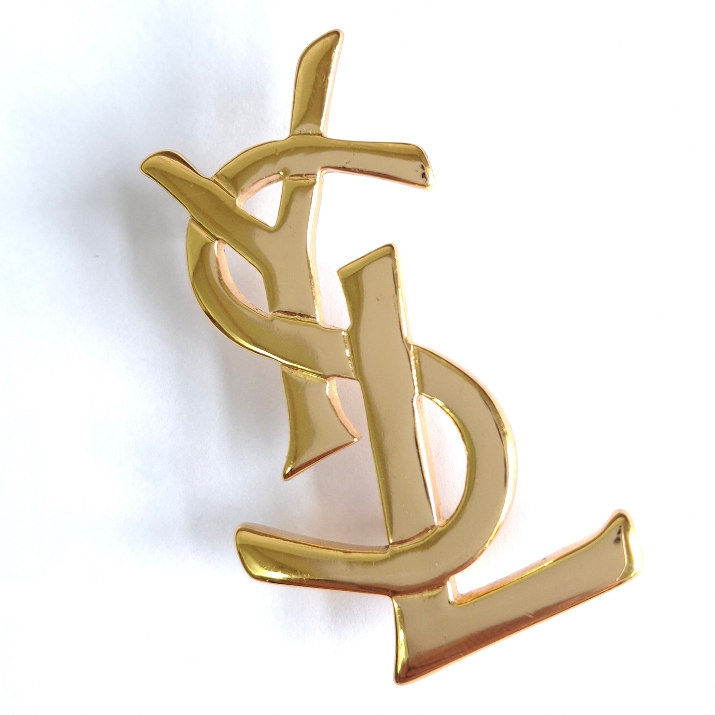 Vintage Yves Saint Laurent YSL Logo Brooch