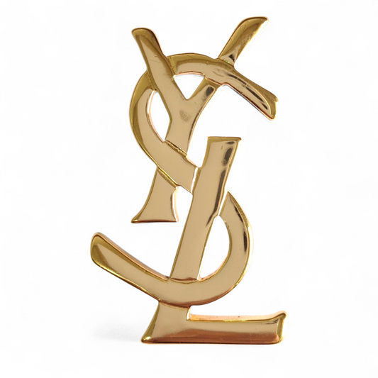 Vintage Yves Saint Laurent YSL Logo Brooch