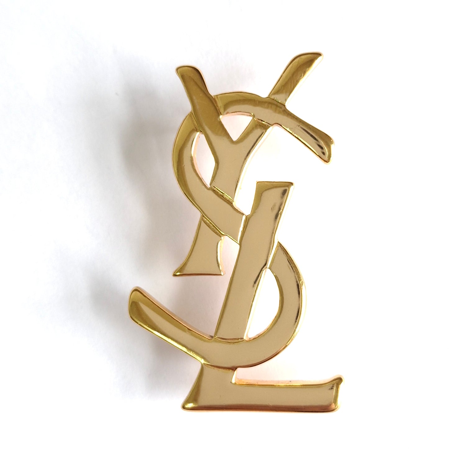 Vintage Yves Saint Laurent YSL Logo Brooch