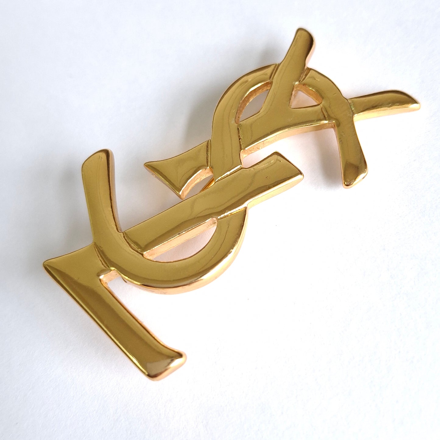Vintage Yves Saint Laurent YSL Logo Brooch