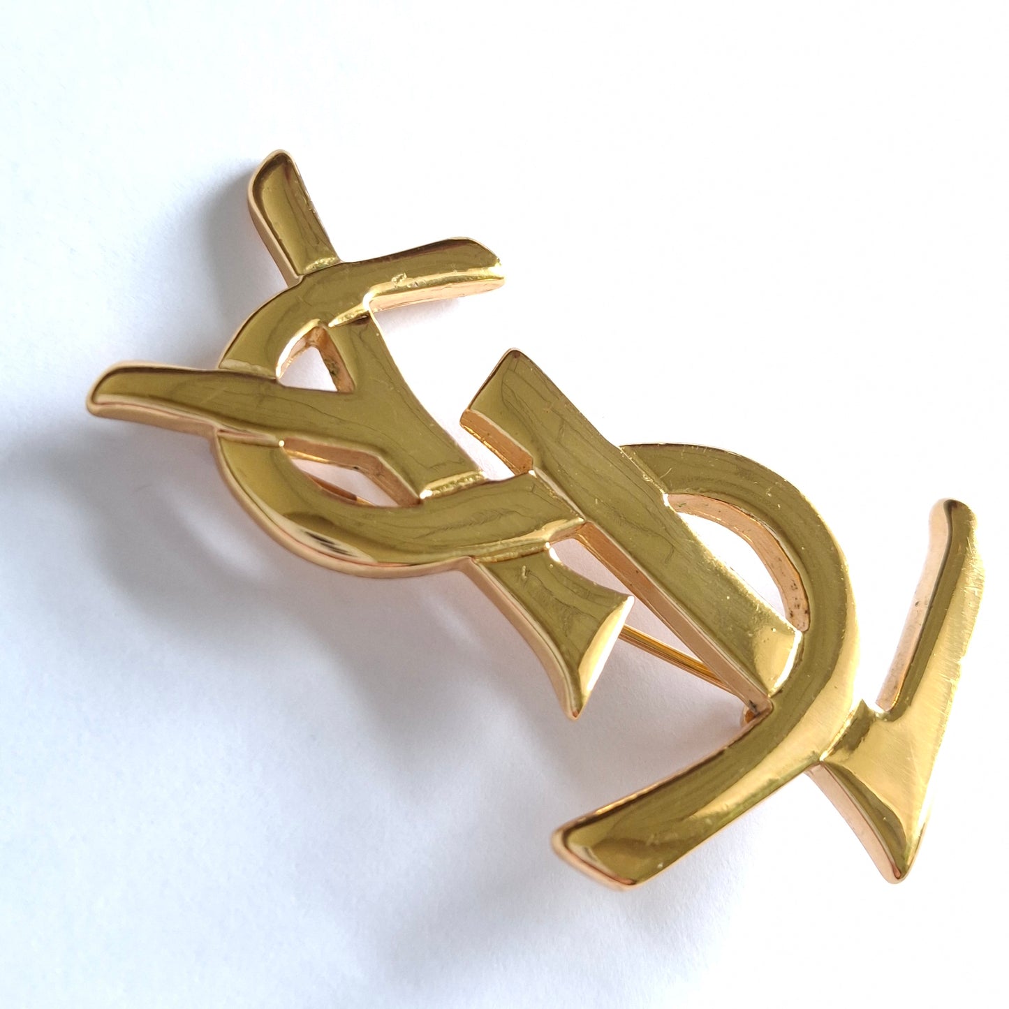 Vintage Yves Saint Laurent YSL Logo Brooch