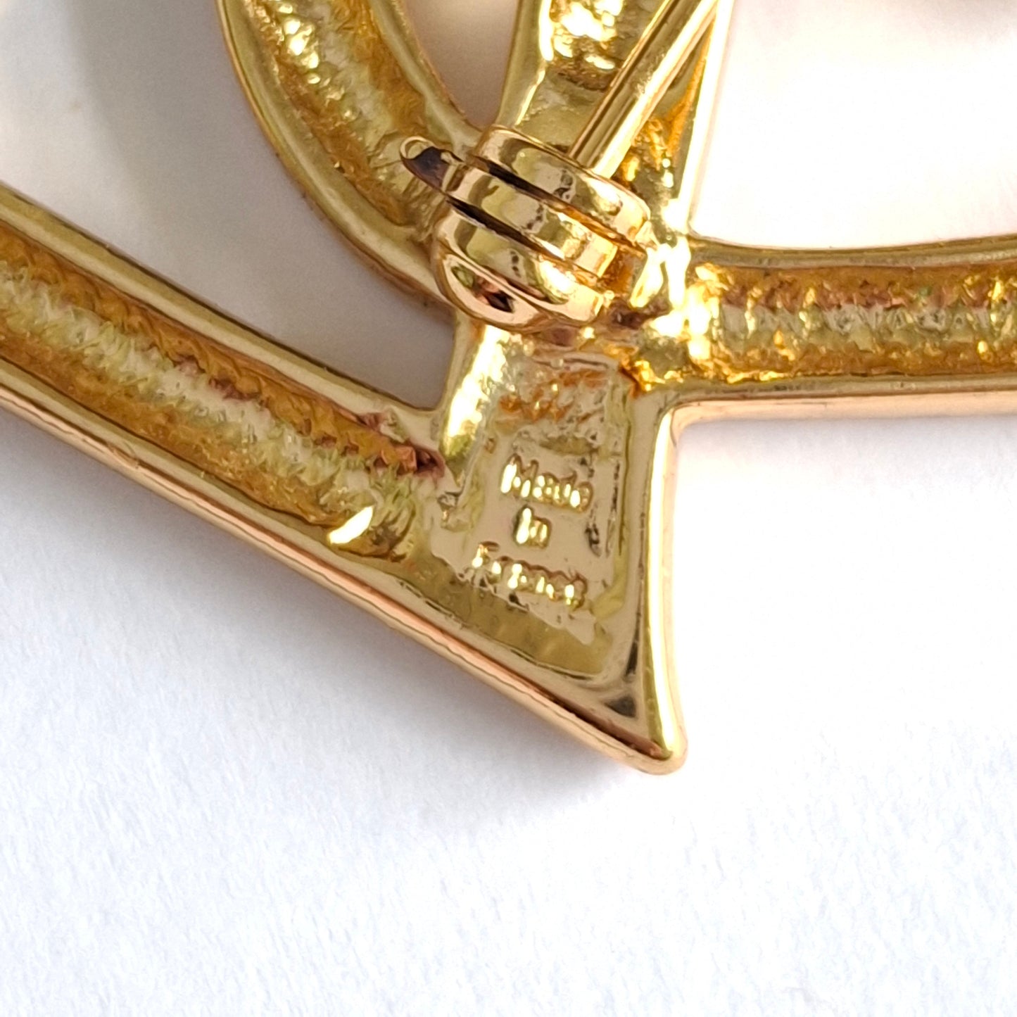 Vintage Yves Saint Laurent YSL Logo Brooch
