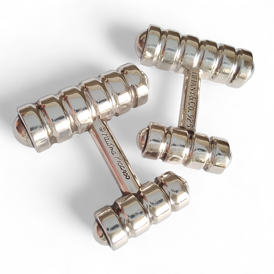 Vintage Paloma Picasso Tiffany & Co 925 Sterling Silver Cufflinks