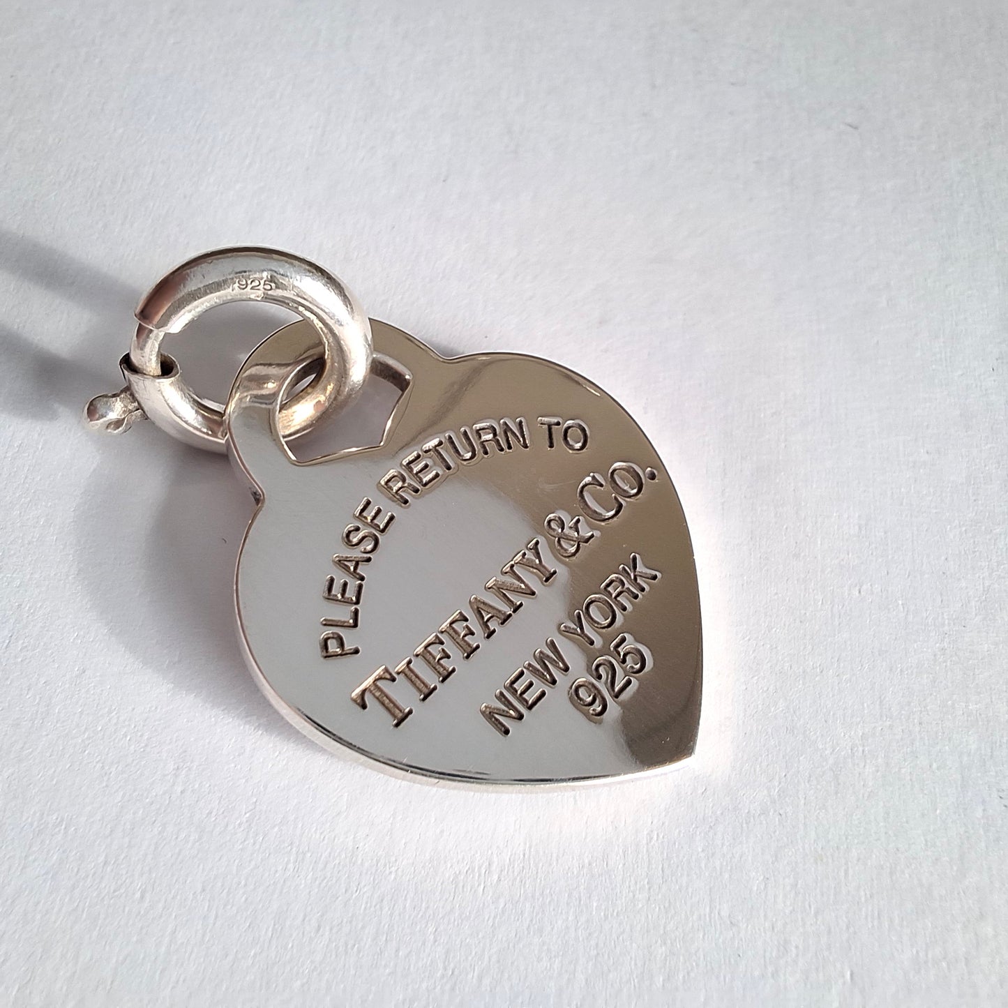 Vintage Return to Tiffany Heart Tag Charm in 925 Sterling Silver