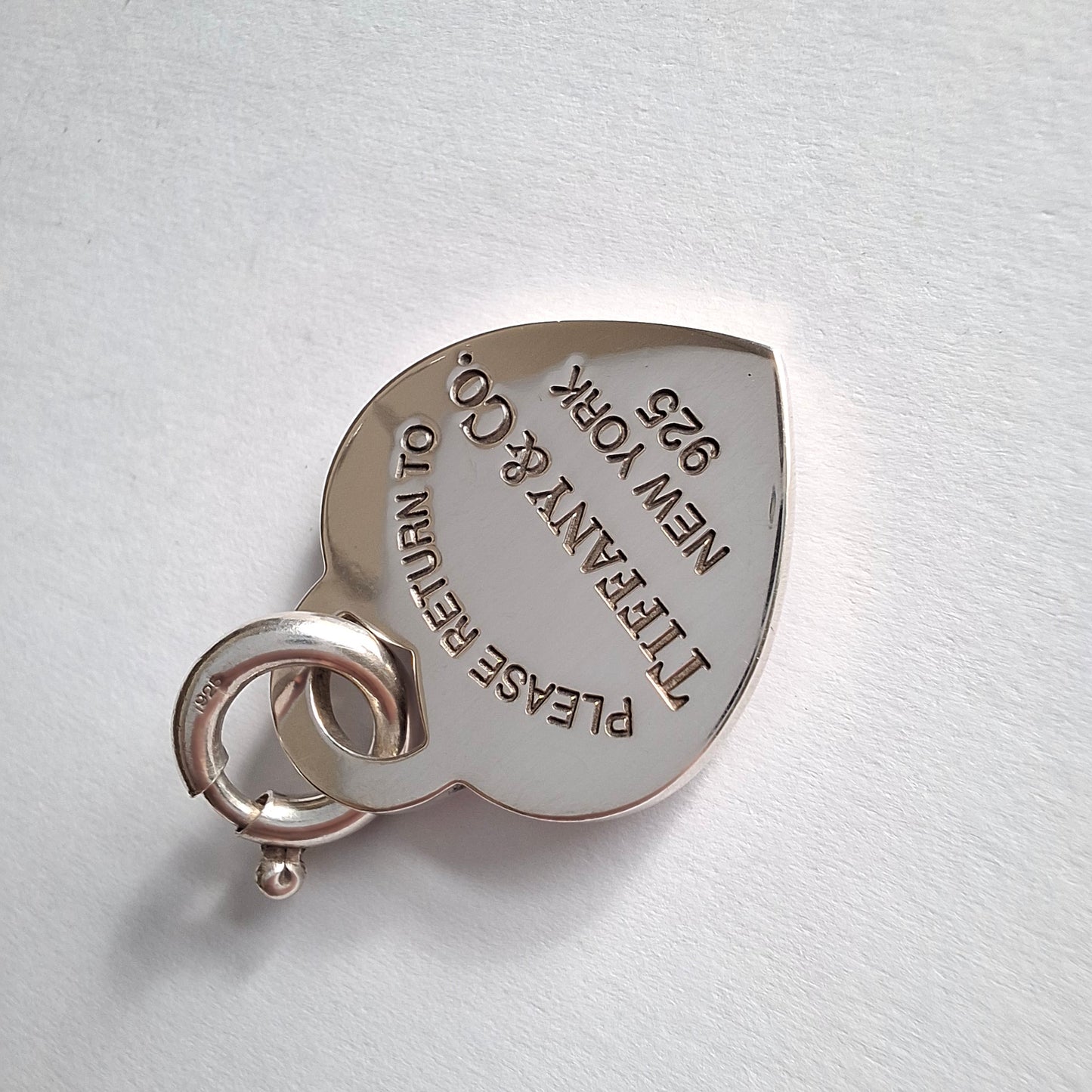 Vintage Return to Tiffany Heart Tag Charm in 925 Sterling Silver