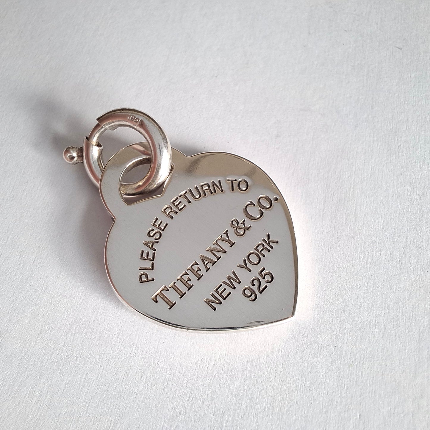 Vintage Return to Tiffany Heart Tag Charm in 925 Sterling Silver
