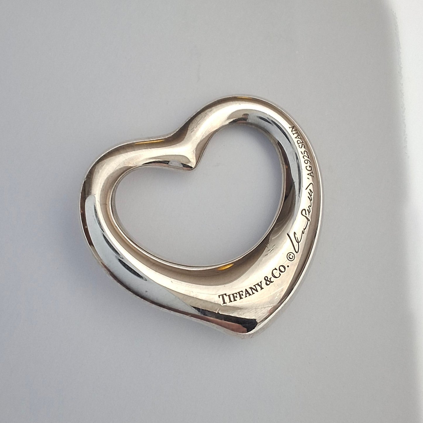 Elsa Peretti Open Heart Pendant Charm in 925 Sterling Silver